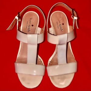 Kate Spade White Short Block Heels